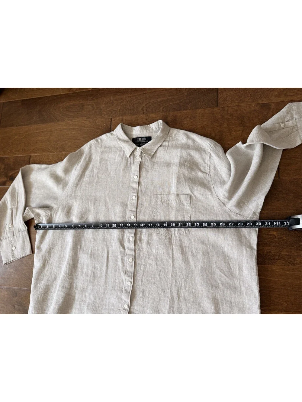 NWT J.Crew Baird McNutt Irish Linen Slim Fit Women's Shirt Size 24 Beige/Flax